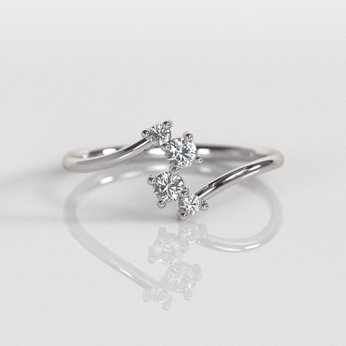 Anillo Catherine - Oro Blanco 18K