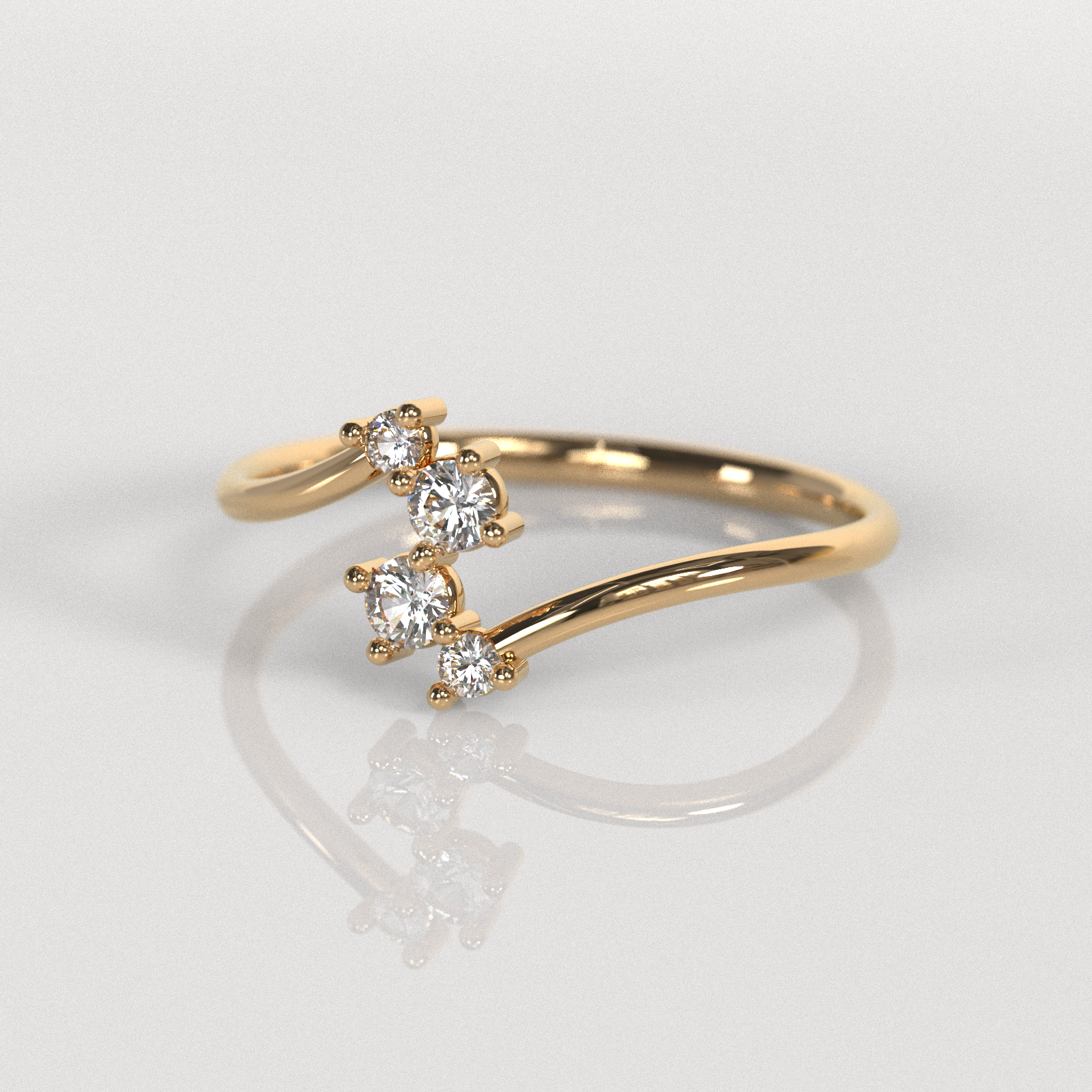 Anillo Catherine - Oro Rosado 18K