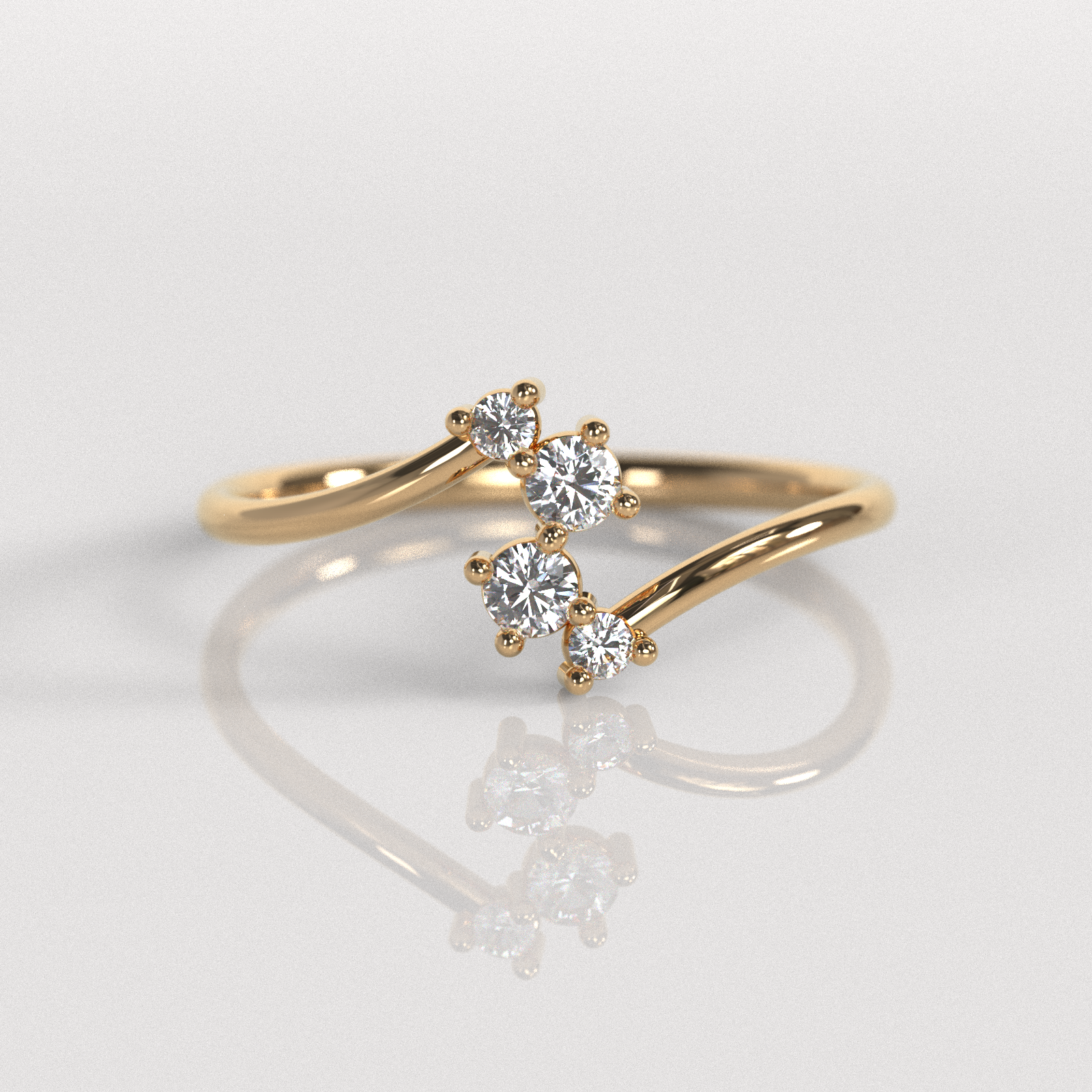 Anillo Catherine - Oro Rosado 18K