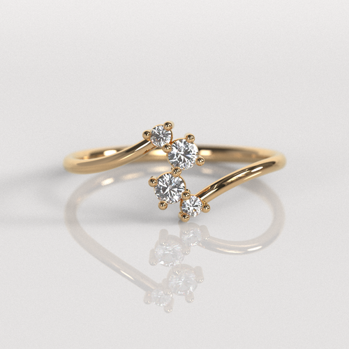 Anillo Catherine - Oro Rosado 18K