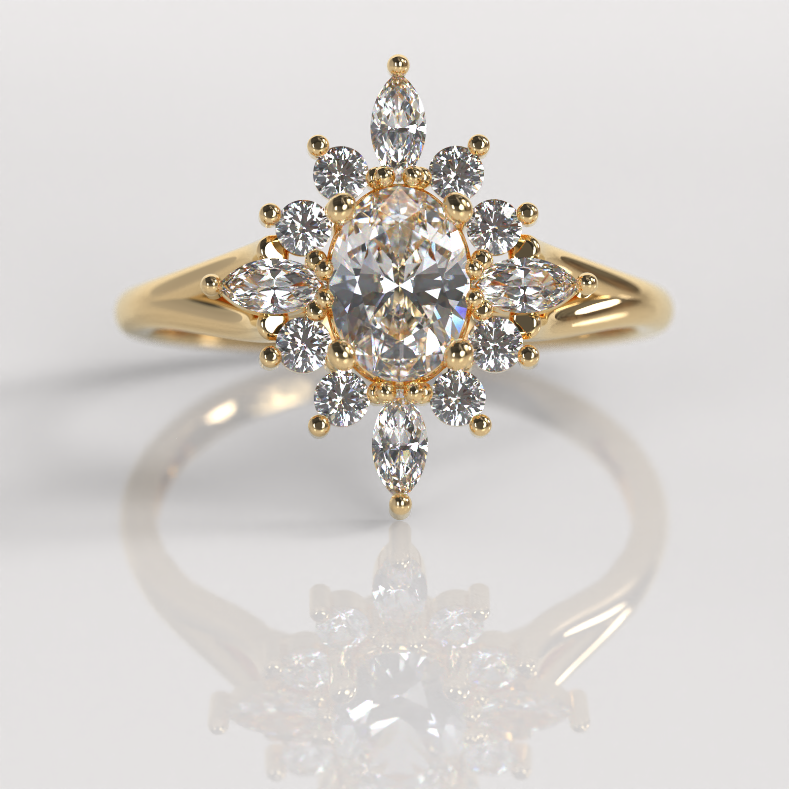 Anillo de Compromiso Magno - Oro Amarillo 18K
