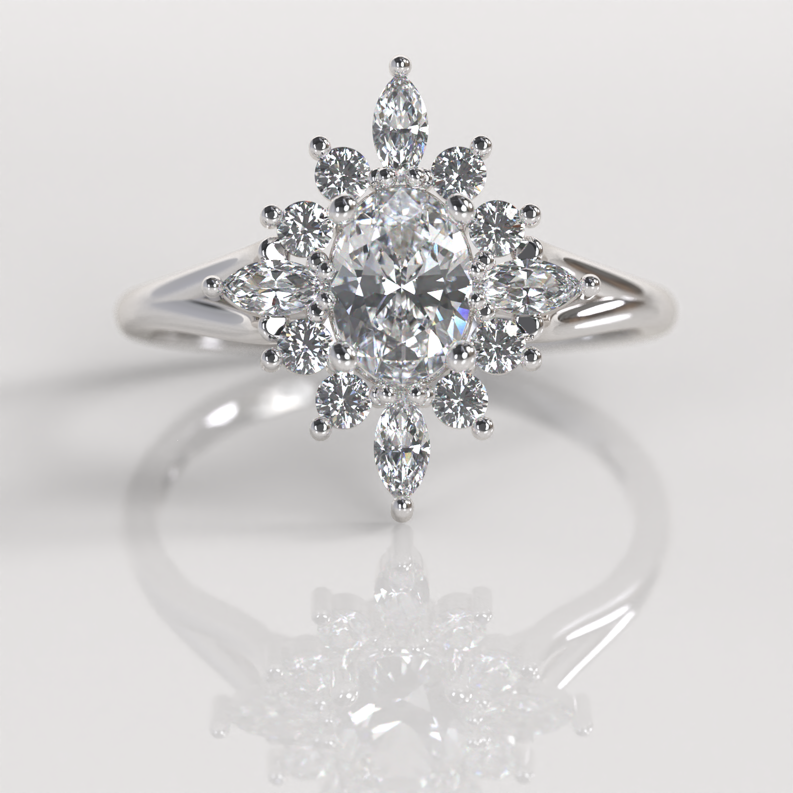 Anillo de Compromiso Magno - Plata