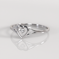 Anillo Gwen - Oro Blanco 18K