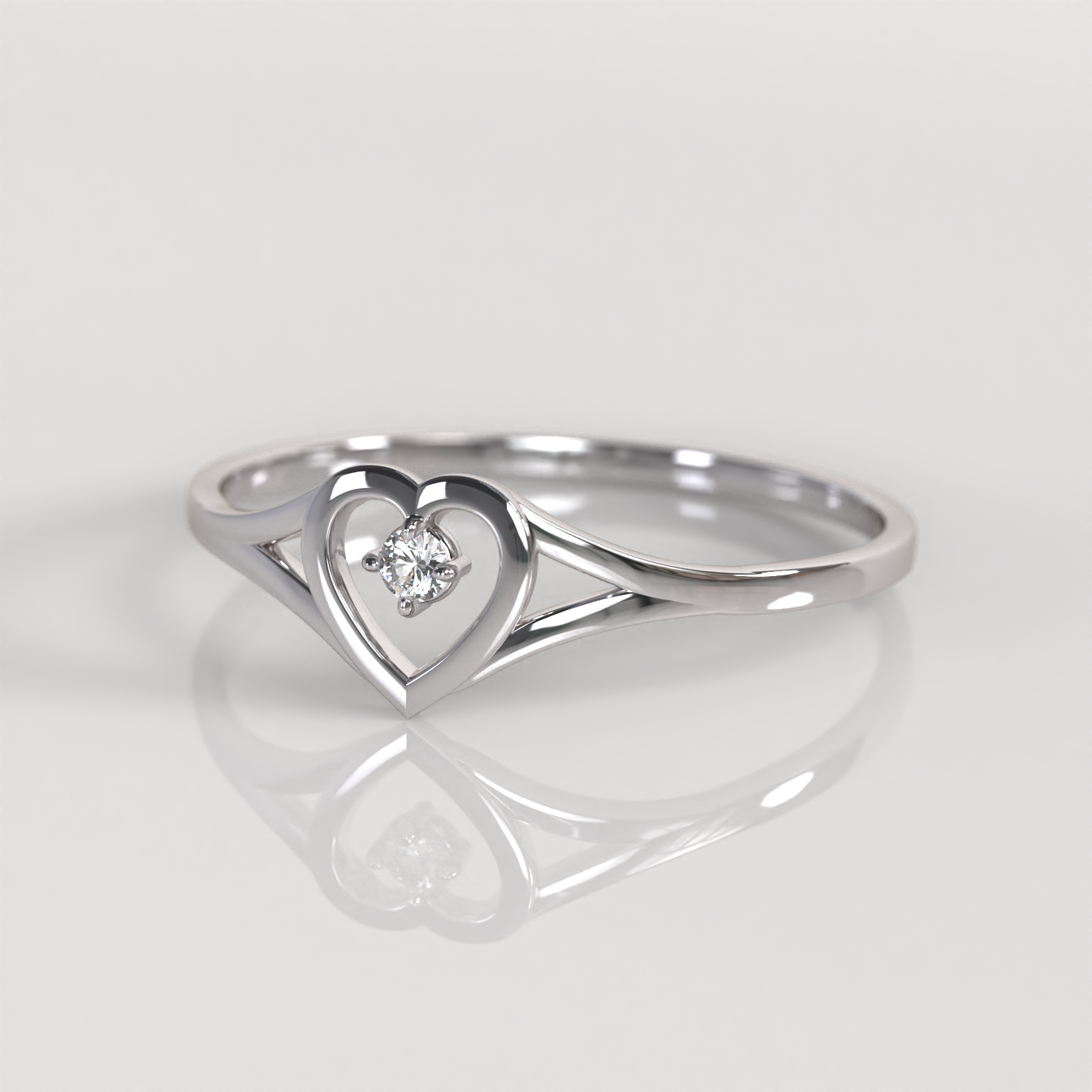 Anillo Gwen - Oro Blanco 18K