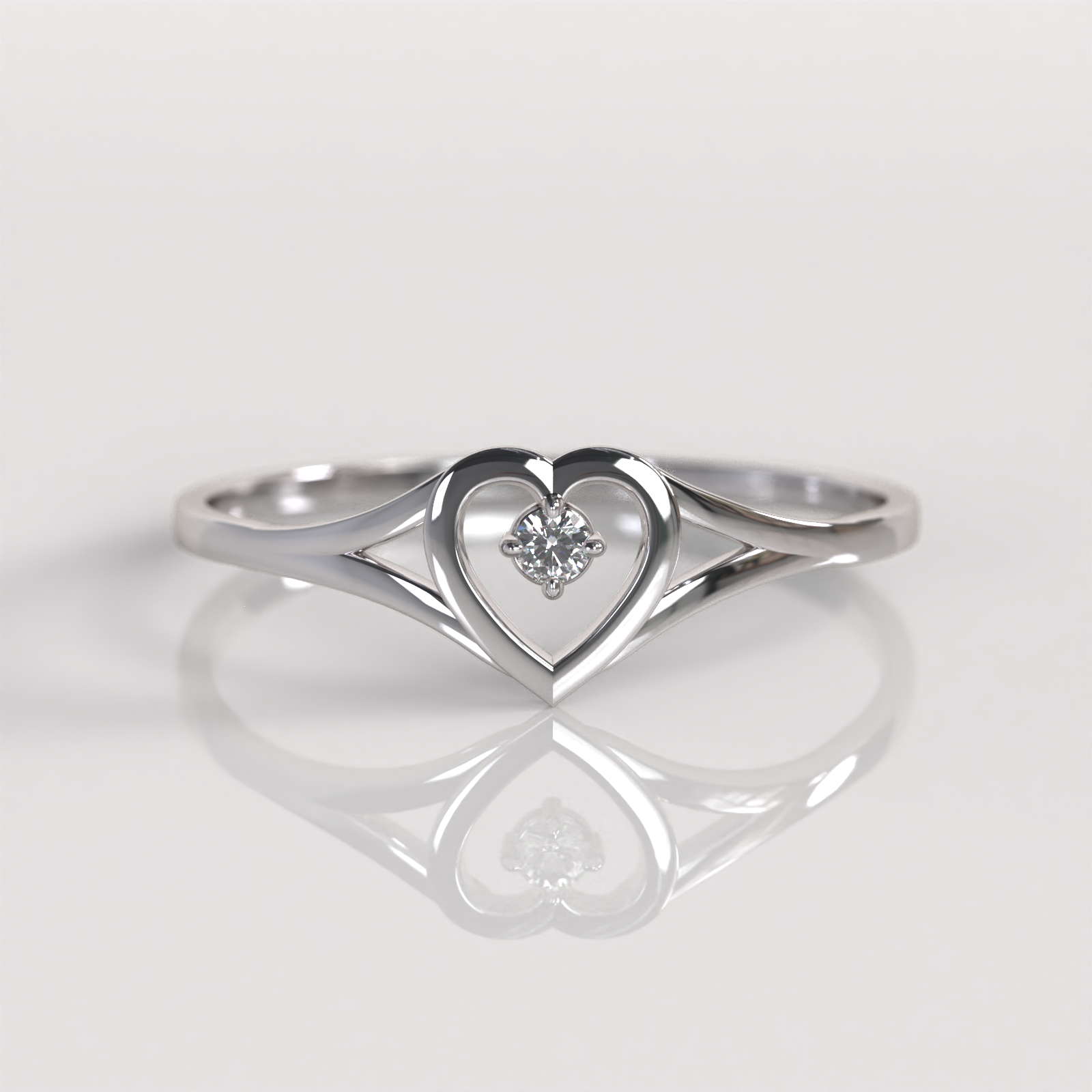 Anillo Gwen - Oro Blanco 18K