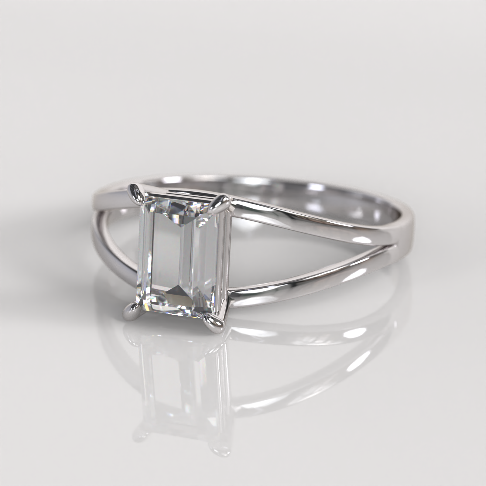 Anillo de Compromiso Zelia - Oro Blanco 18K