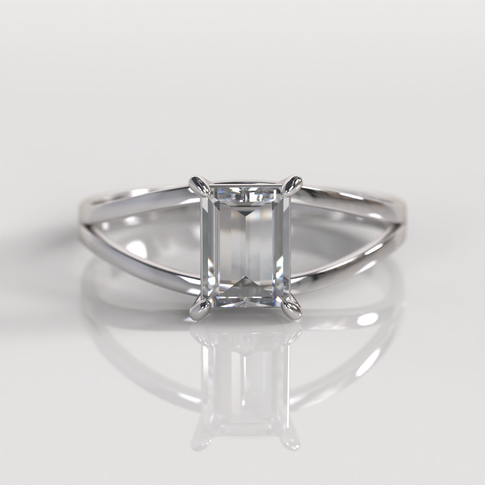 Anillo de Compromiso Zelia - Oro Blanco 18K