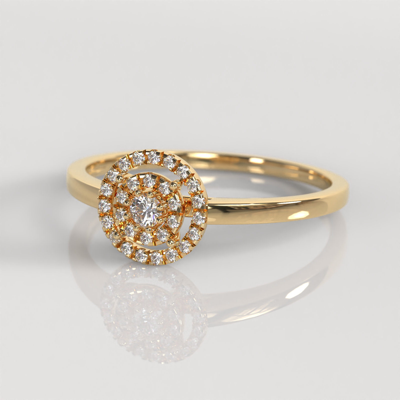 Anillo de Compromiso Seraphine - Oro Amarillo 18K