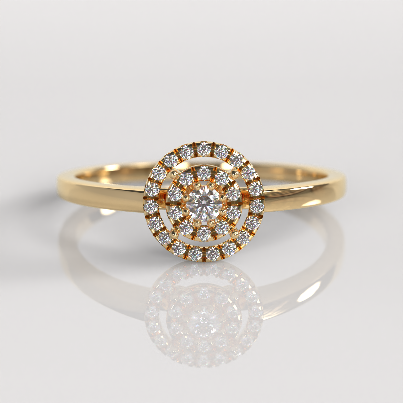 Anillo de Compromiso Seraphine - Oro Amarillo 18K