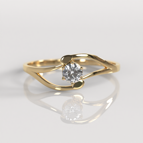 Anillo de Compromiso Adelle - Oro Amarillo 18K