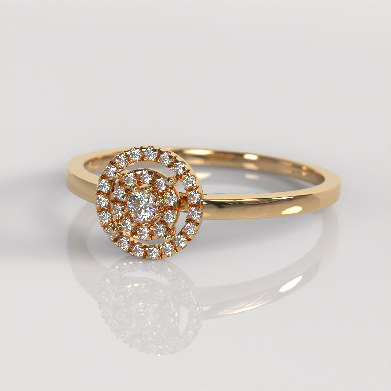 Anillo de Compromiso Seraphine - Oro Rosado 18K