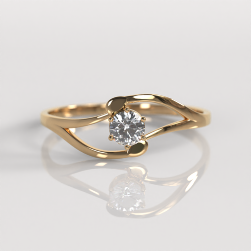 Anillo de Compromiso Adelle - Oro Rosado 18K