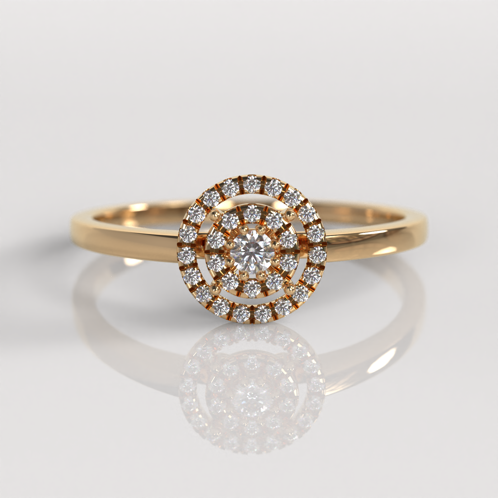 Anillo de Compromiso Seraphine - Oro Rosado 18K