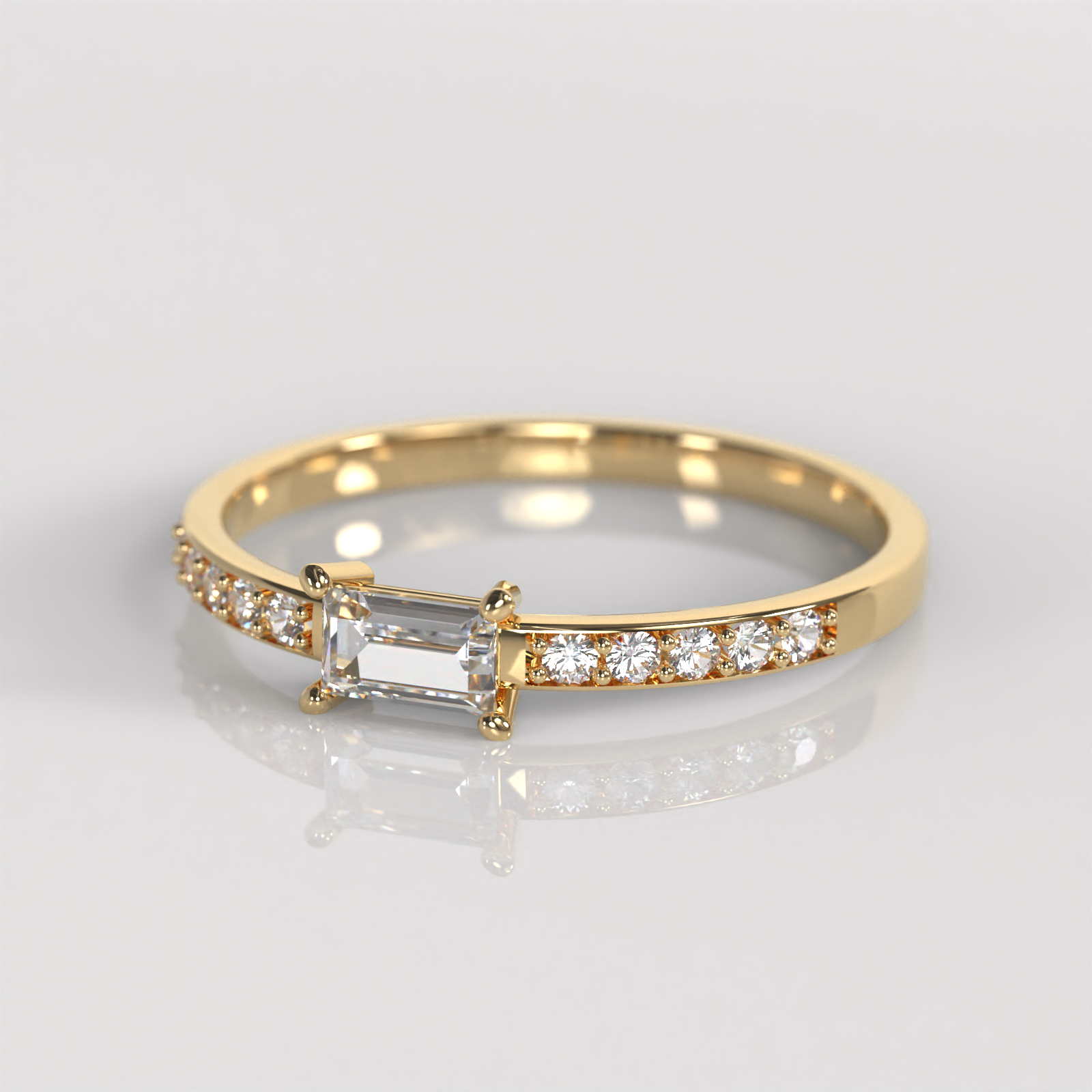 Anillo de Compromiso Annya - Oro Amarillo 18K