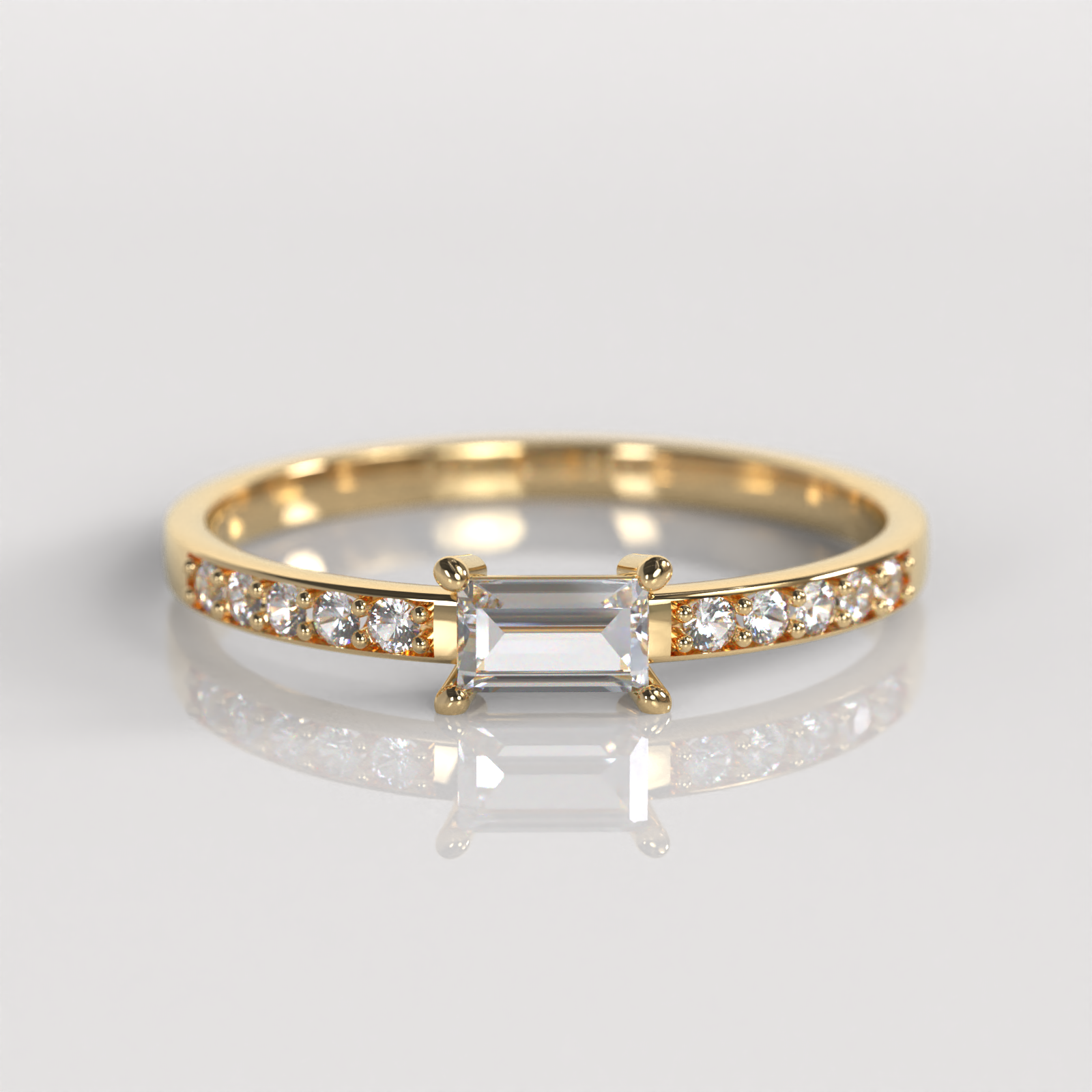 Anillo de Compromiso Annya - Oro Amarillo 18K