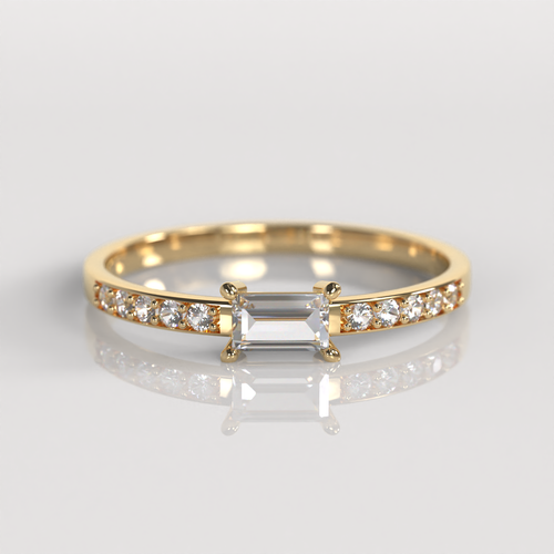 Anillo de Compromiso Annya - Oro Amarillo 18K