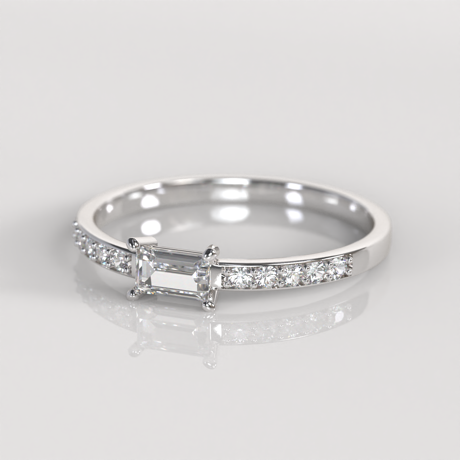 Anillo de Compromiso Annya - Plata