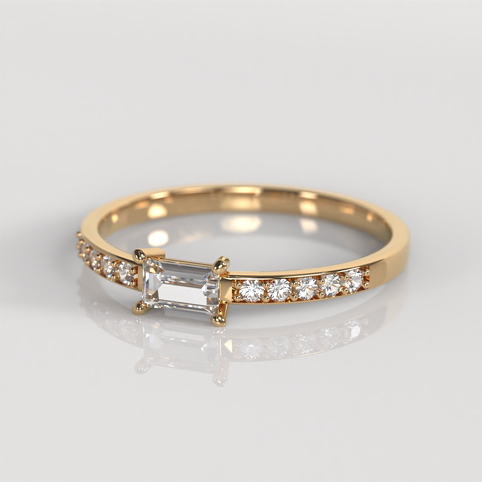 Anillo de Compromiso Annya - Oro Rosado 18K