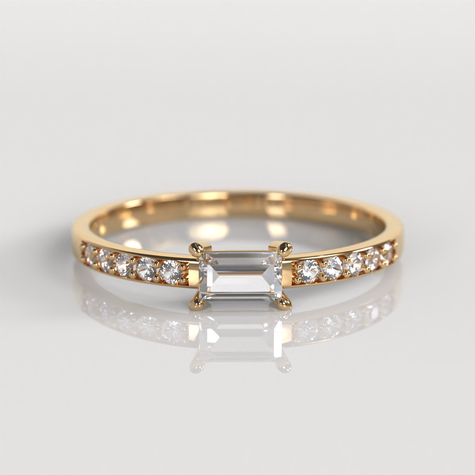 Anillo de Compromiso Annya - Oro Rosado 18K