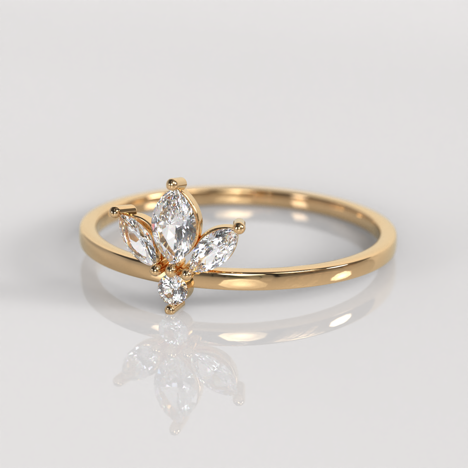 Anillo Zarah - Oro Rosado 18K