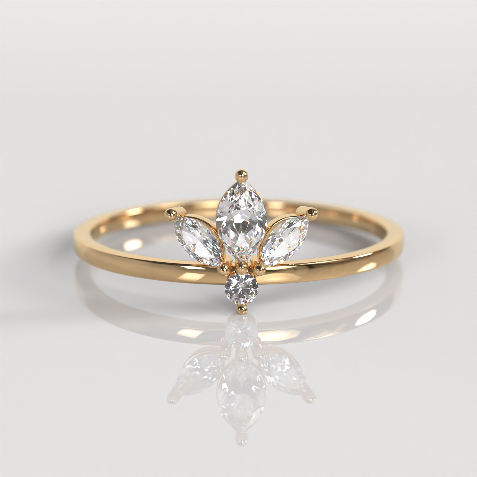 Anillo Zarah - Oro Rosado 18K