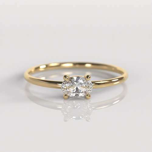 Anillo de Compromiso Ada - Oro Amarillo 18K