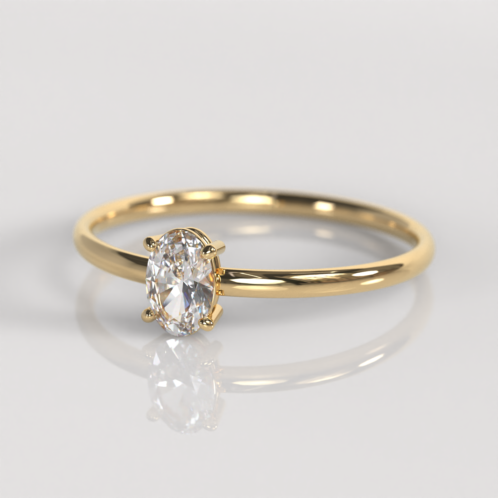Anillo de Compromiso Olivia - Oro Amarillo 18K
