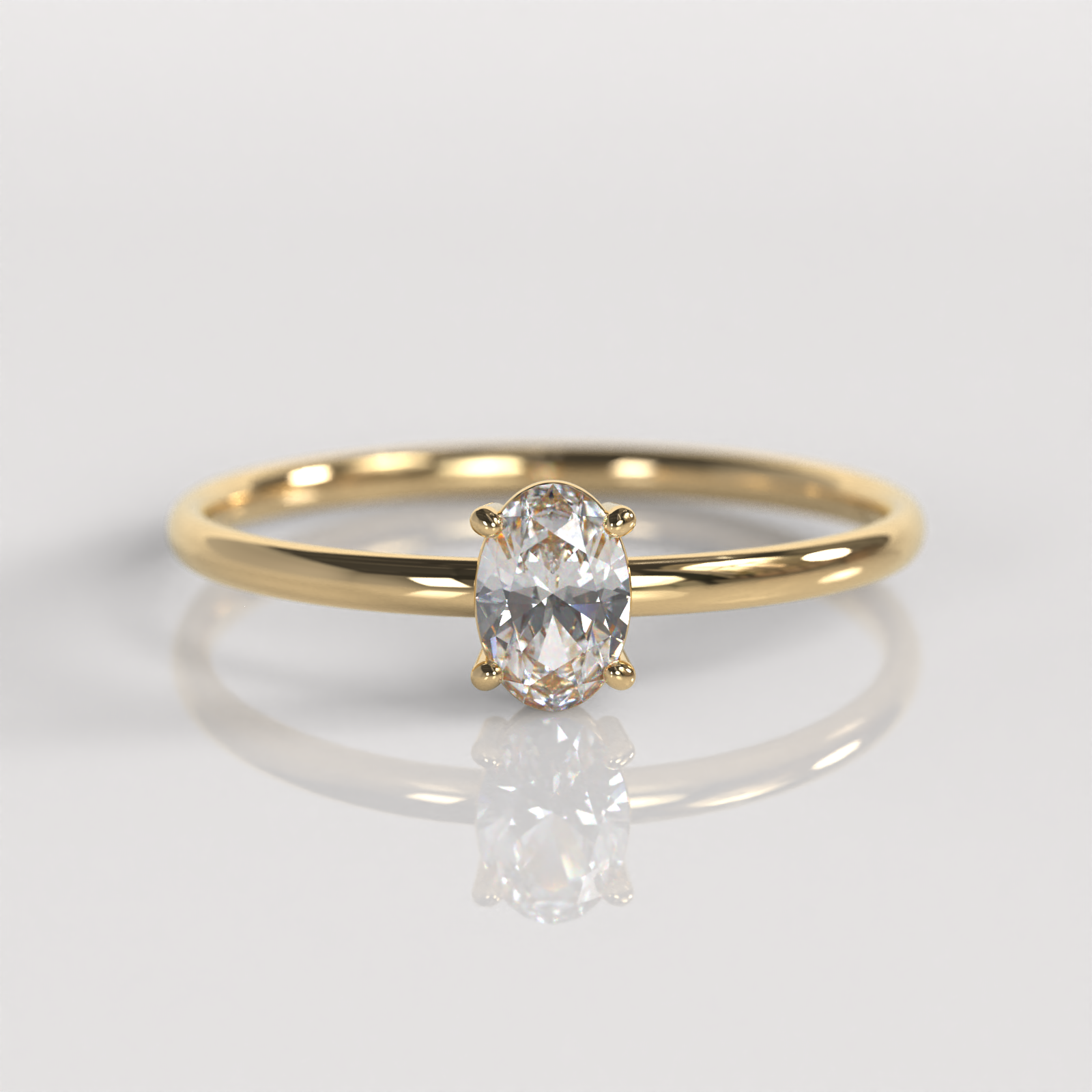 Anillo de Compromiso Olivia - Oro Amarillo 18K