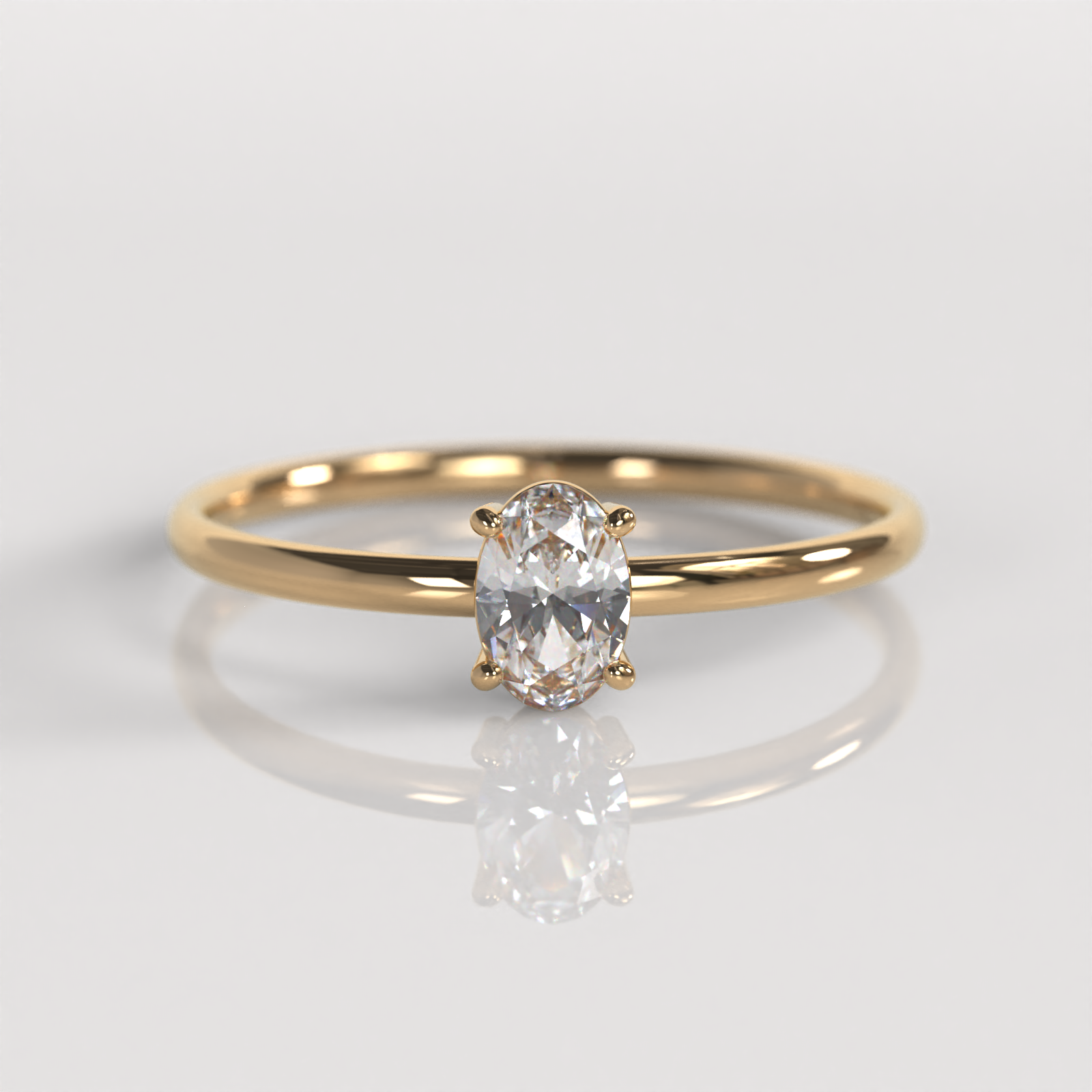 Anillo de Compromiso Olivia - Oro Rosado 18K