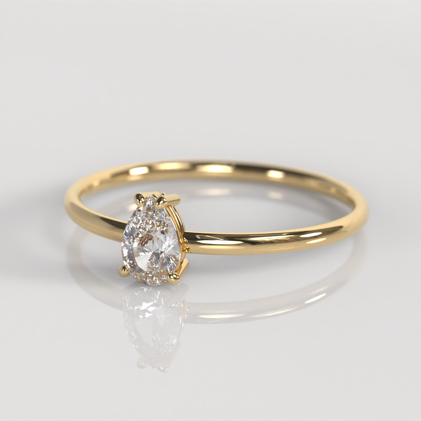 Anillo de Compromiso Claire - Oro Amarillo 18K