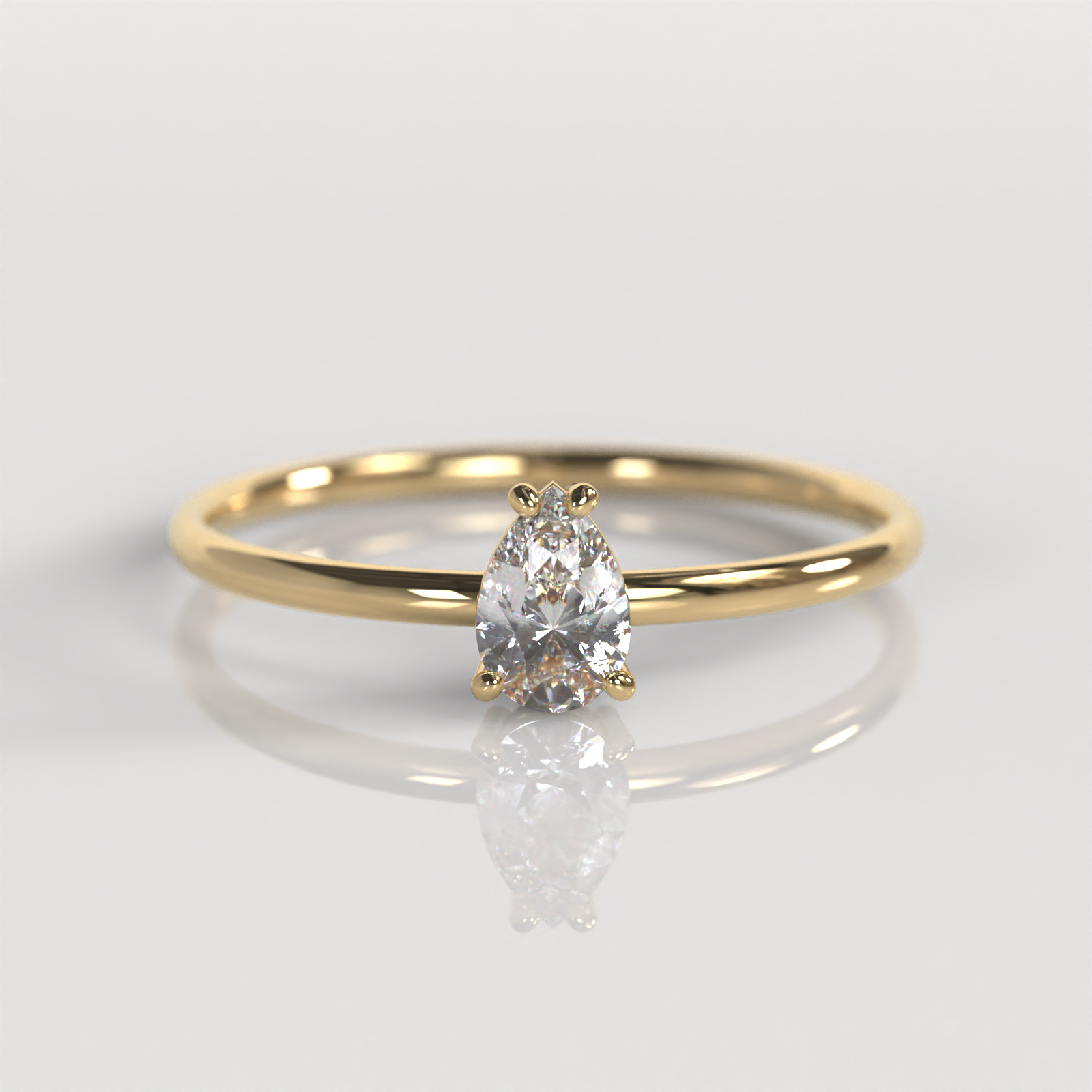 Anillo de Compromiso Claire - Oro Amarillo 18K