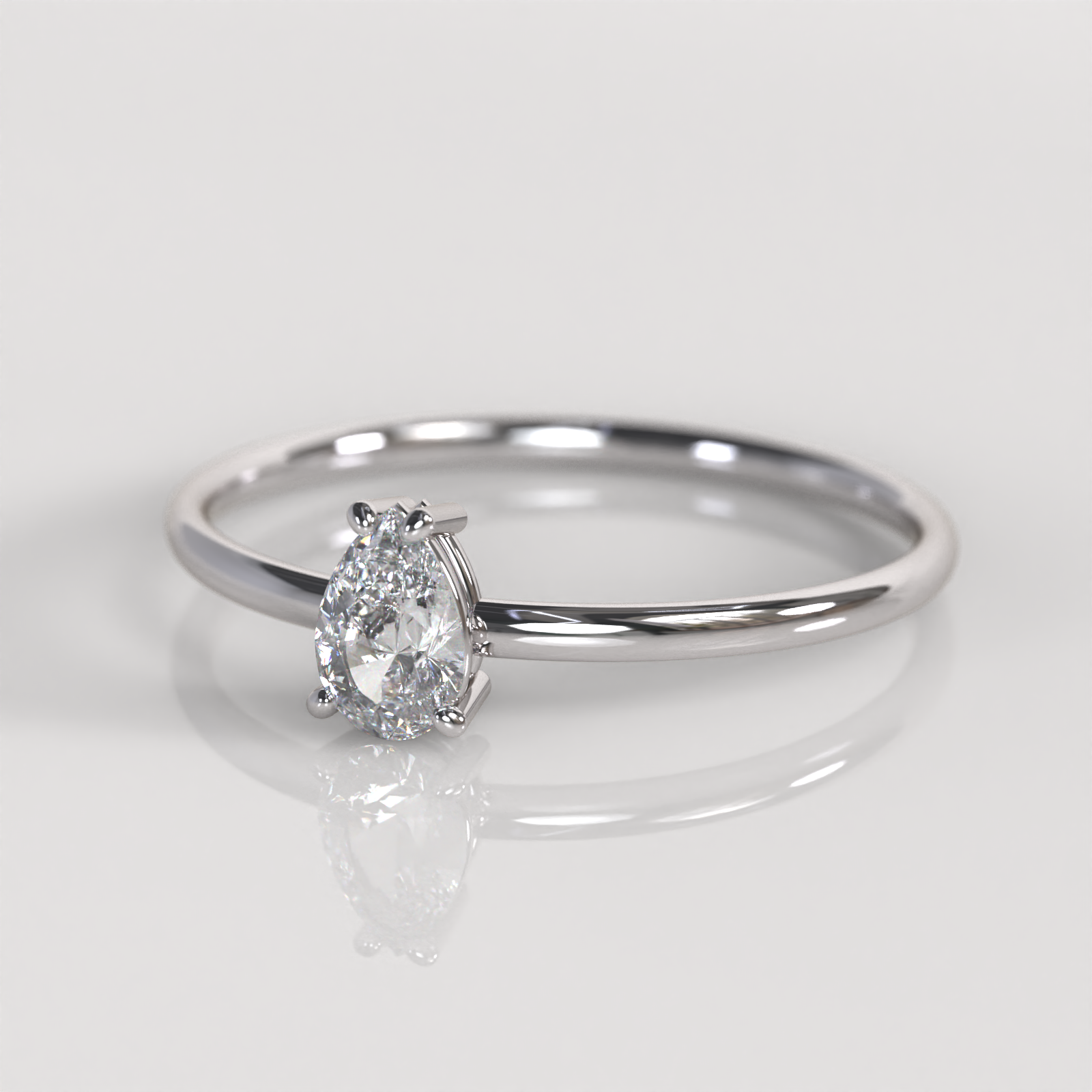 Anillo de Compromiso Claire - Oro Blanco 18K