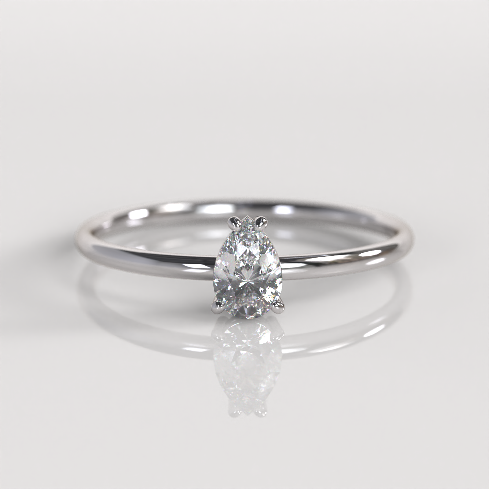 Anillo de Compromiso Claire - Oro Blanco 18K