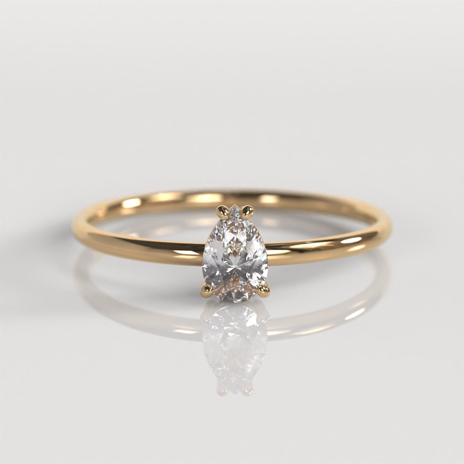 Anillo de Compromiso Claire - Oro Rosado 18K