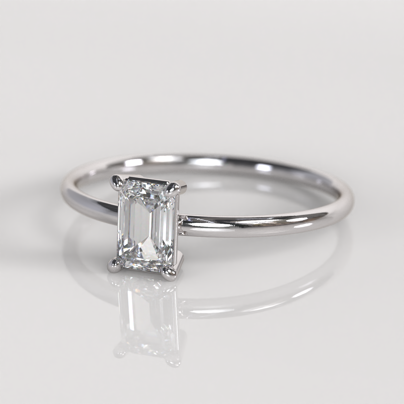 Anillo de Compromiso Ivara - Oro Blanco 18K