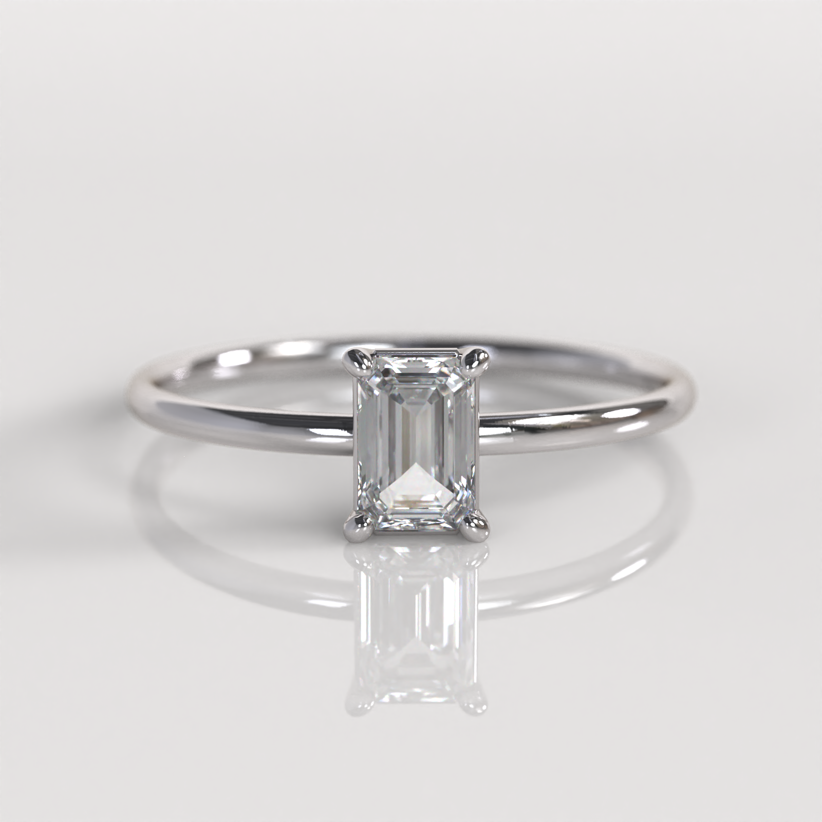 Anillo de Compromiso Ivara - Oro Blanco 18K