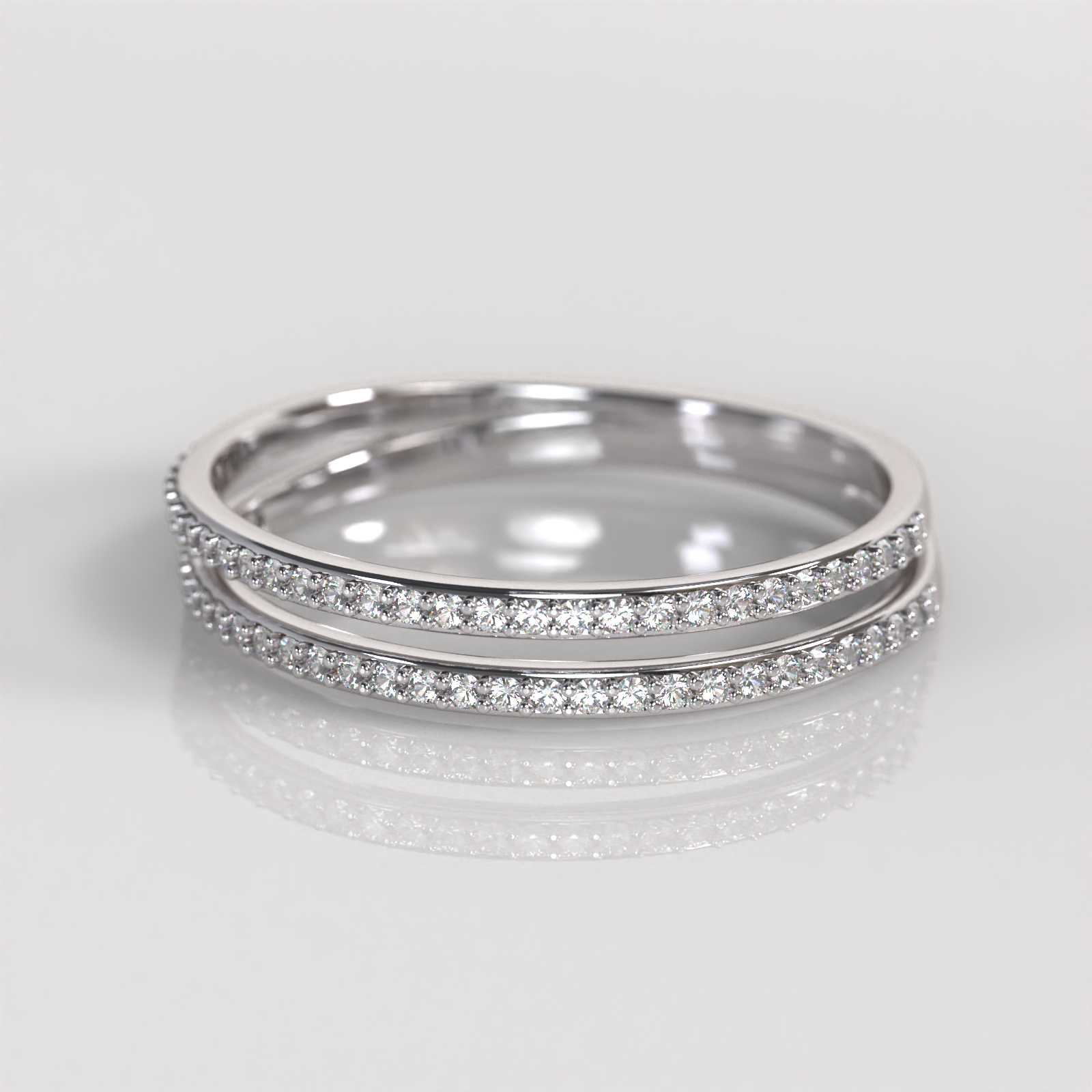 Anillo Amanda - Oro Blanco 18K