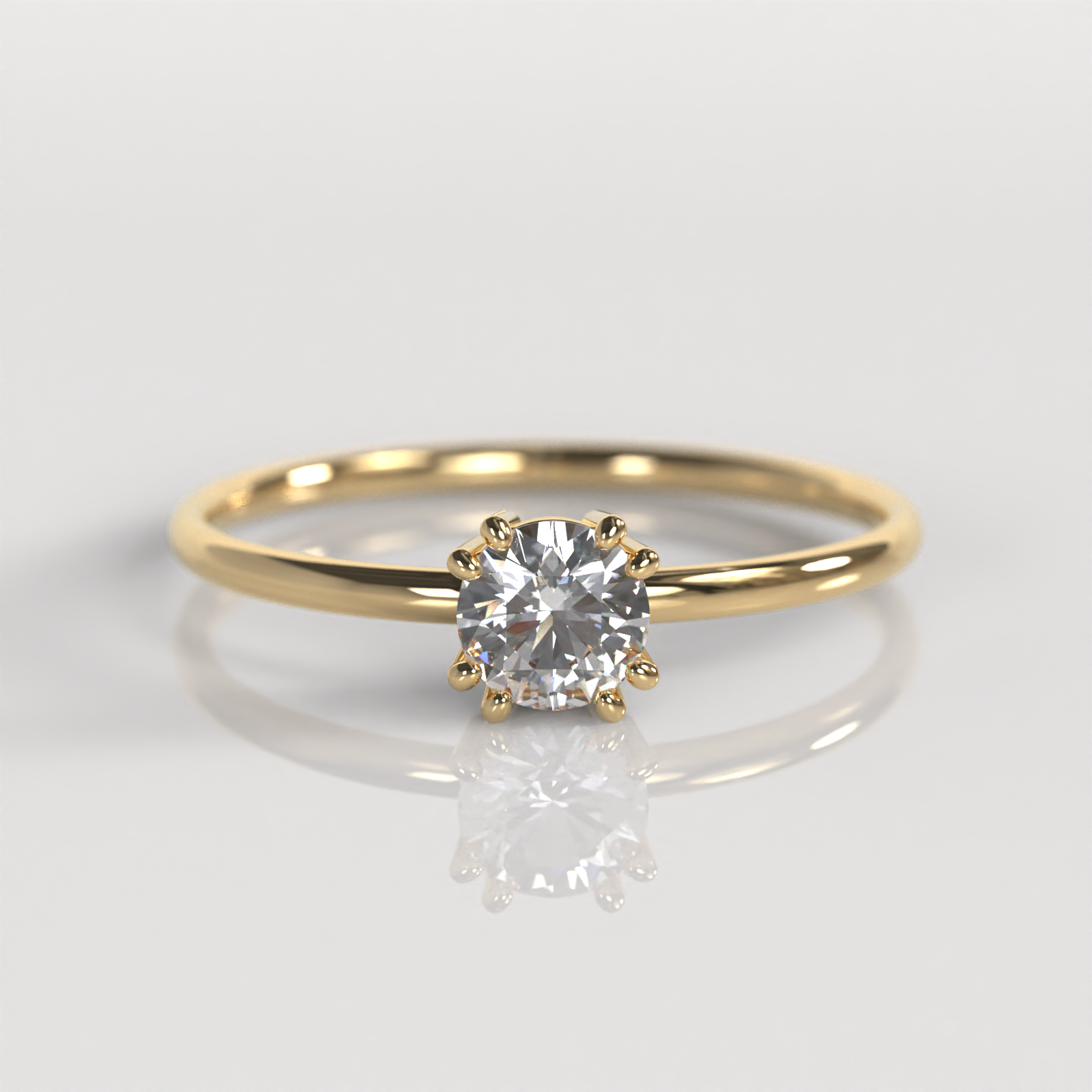 Anillo de Compromiso Camille - Oro Amarillo 18K