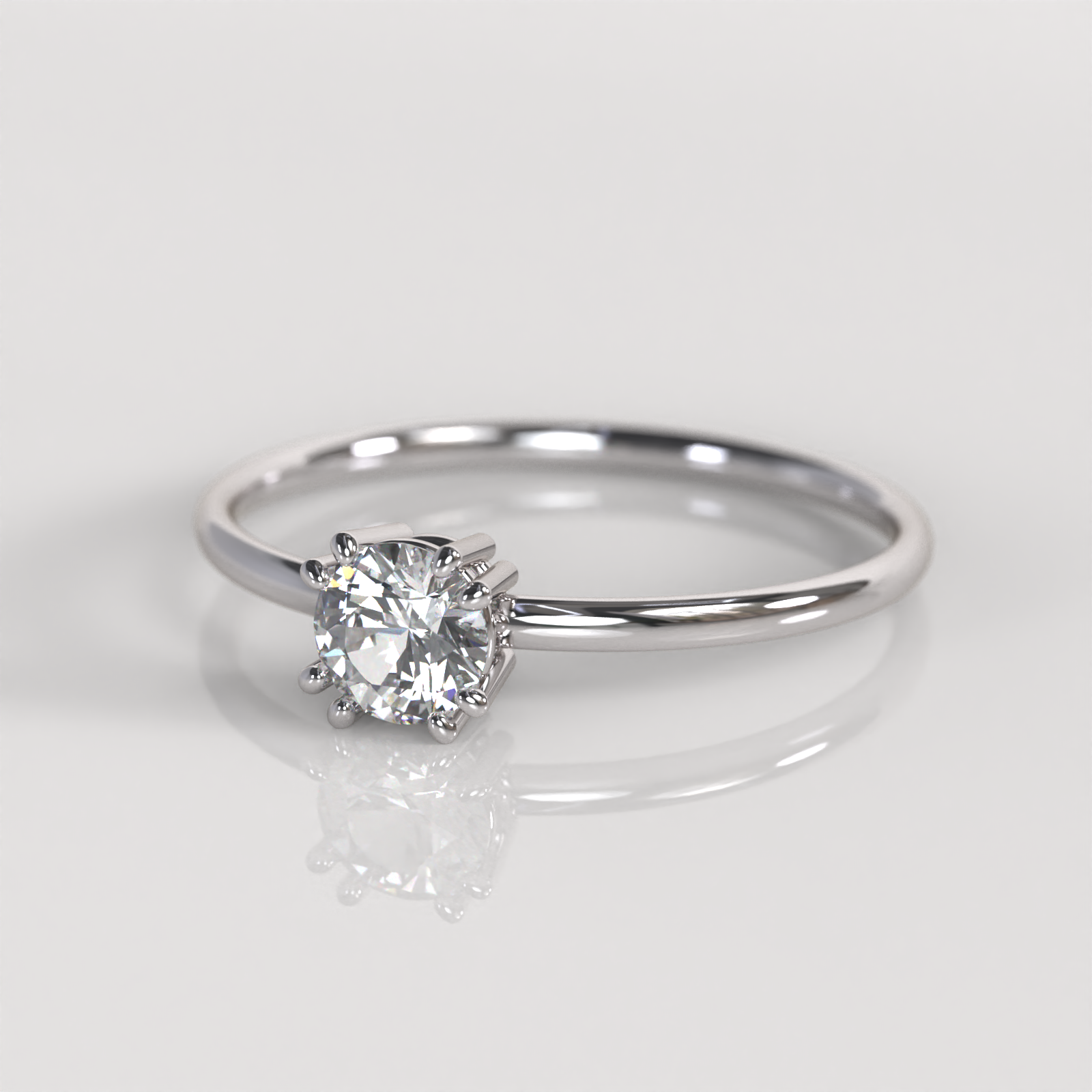 Anillo de Compromiso Camille - Oro Blanco 18K