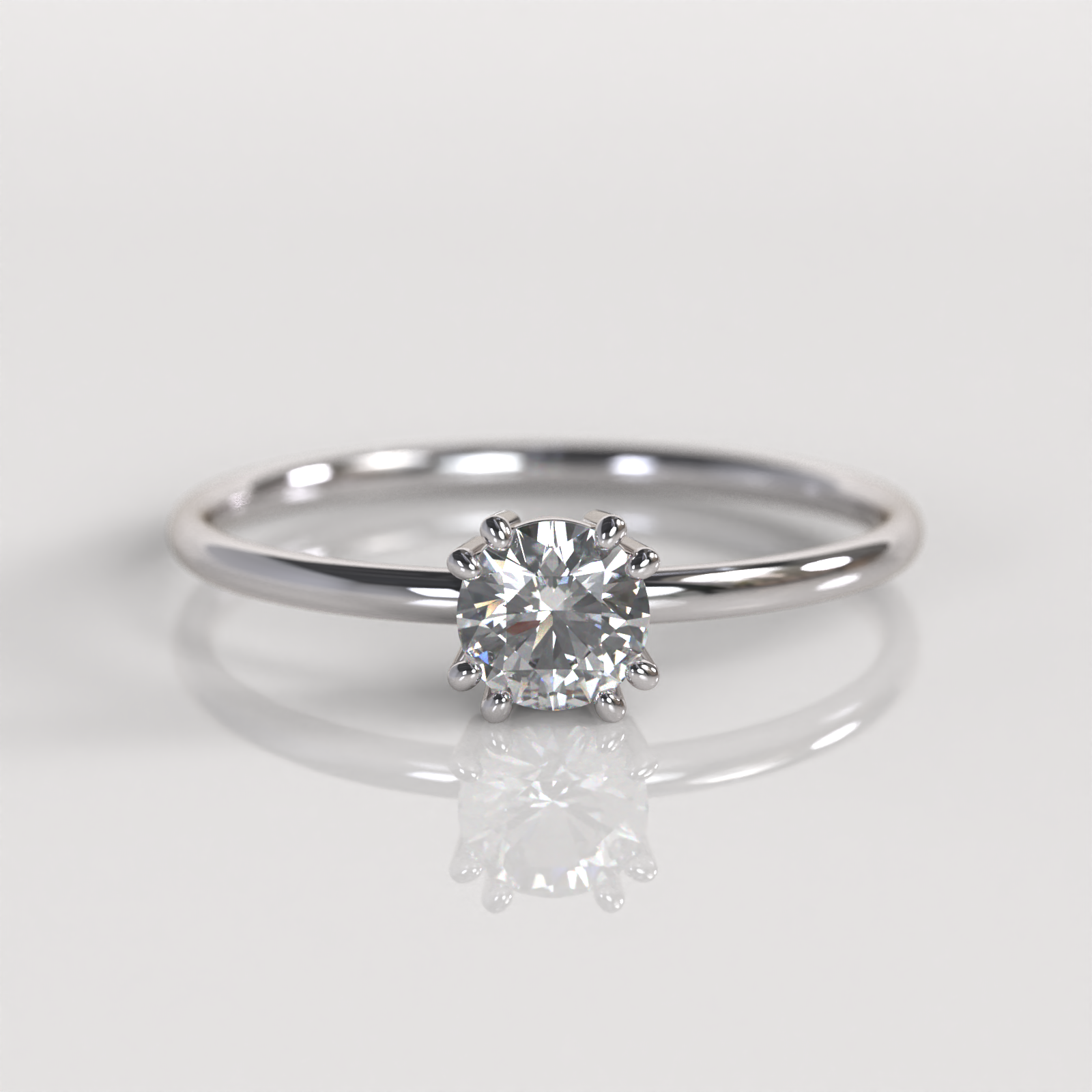 Anillo de Compromiso Camille - Oro Blanco 18K