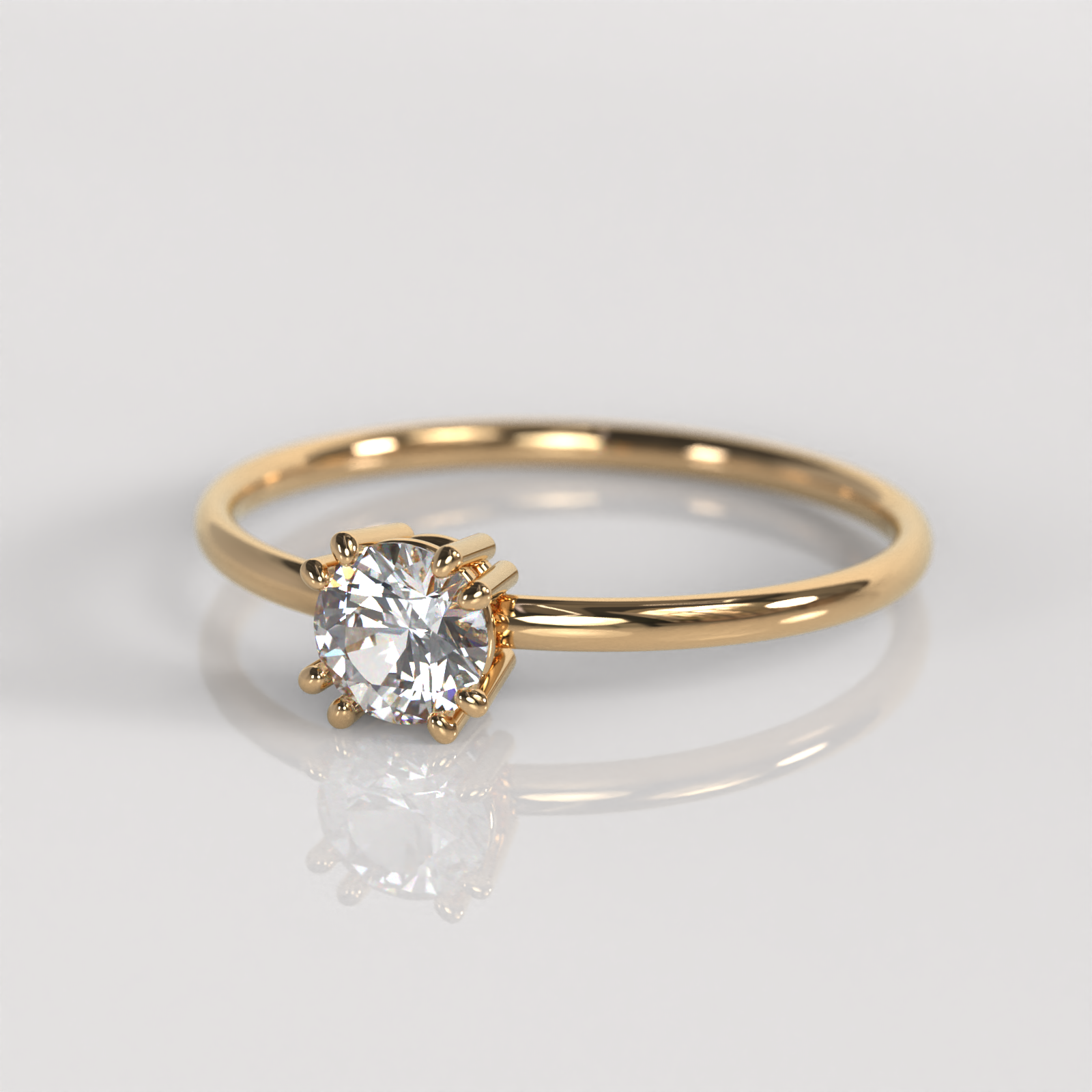 Anillo de Compromiso Camille - Oro Rosado 18K