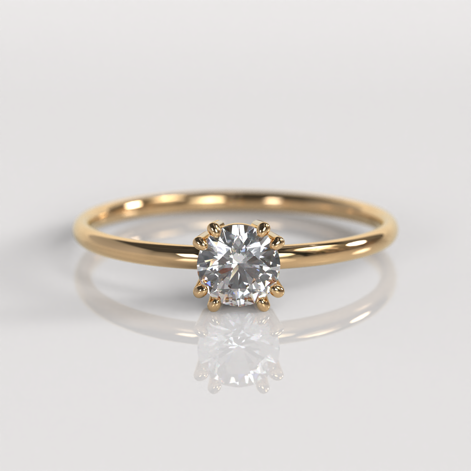Anillo de Compromiso Camille - Oro Rosado 18K