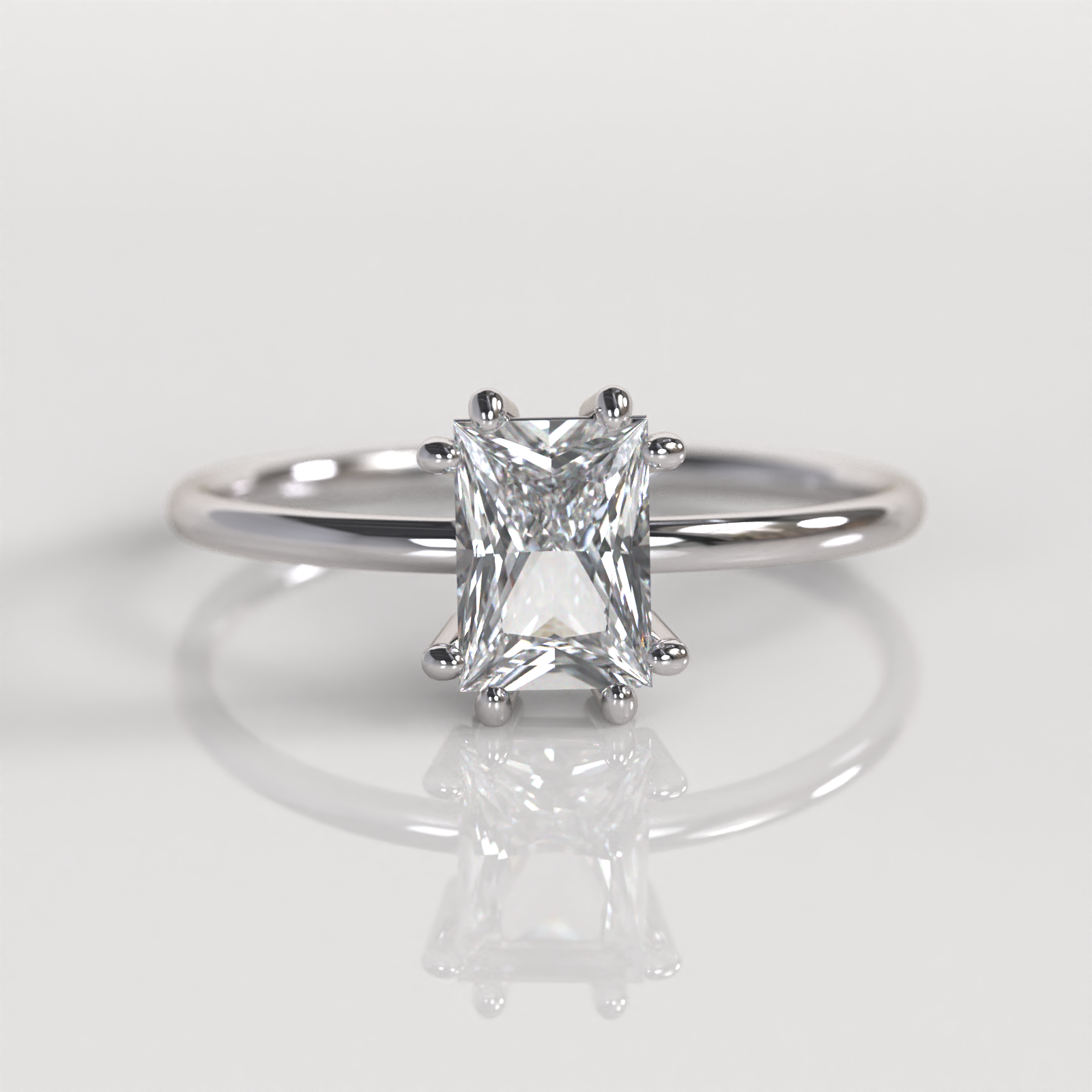 Anillo de Compromiso Chrysta - Oro Blanco 18K