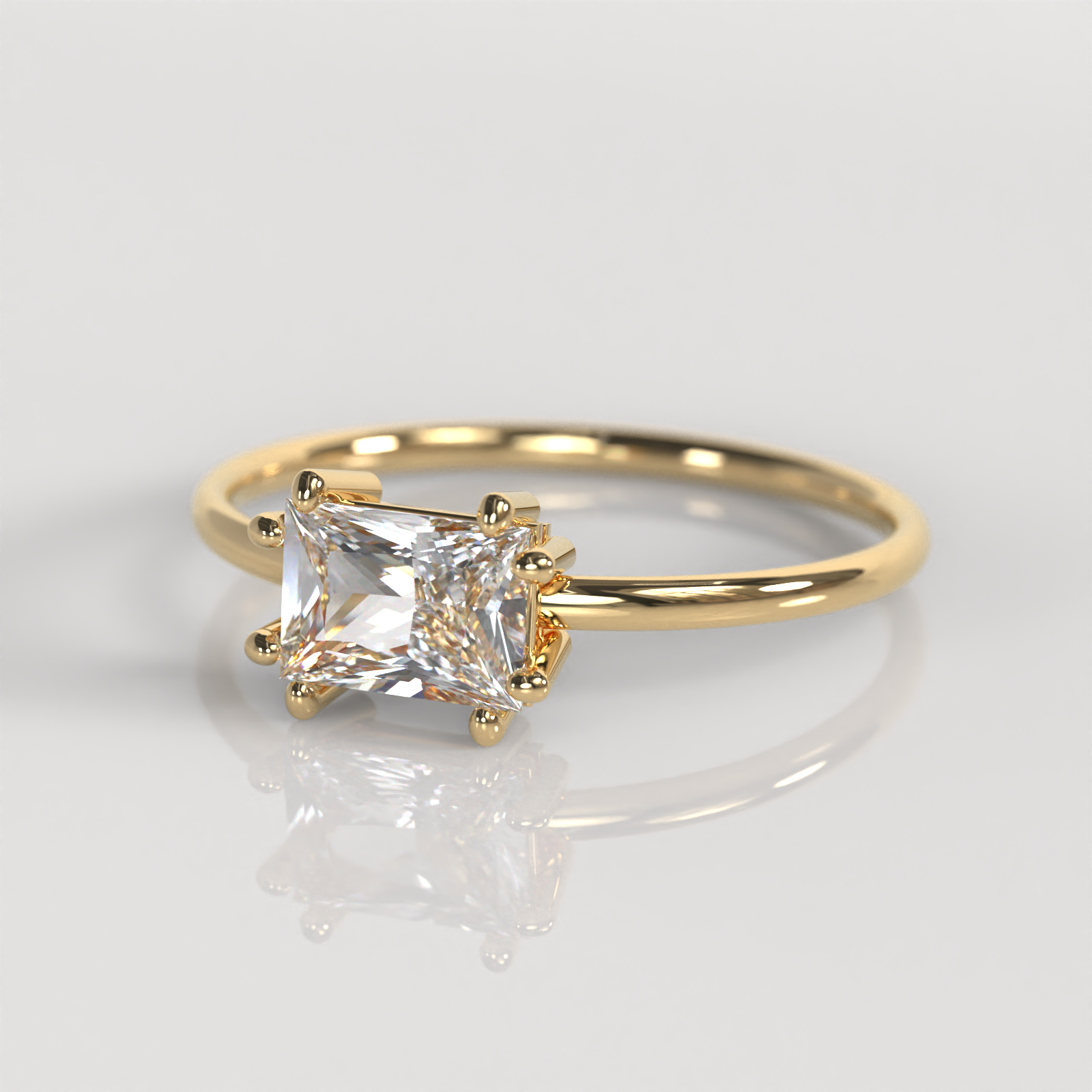 Anillo de Compromiso Regina - Oro Amarillo 18K