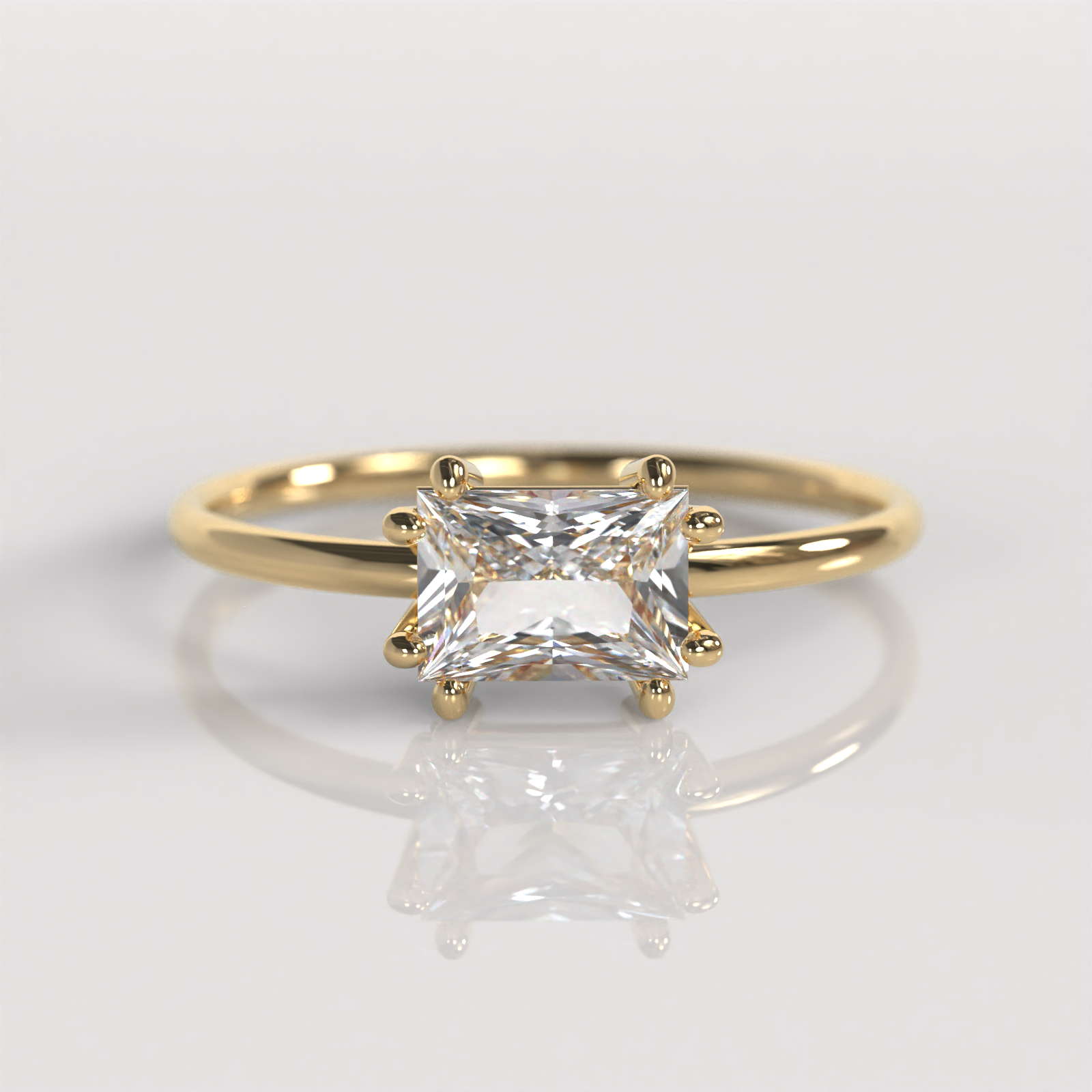 Anillo de Compromiso Regina - Oro Amarillo 18K