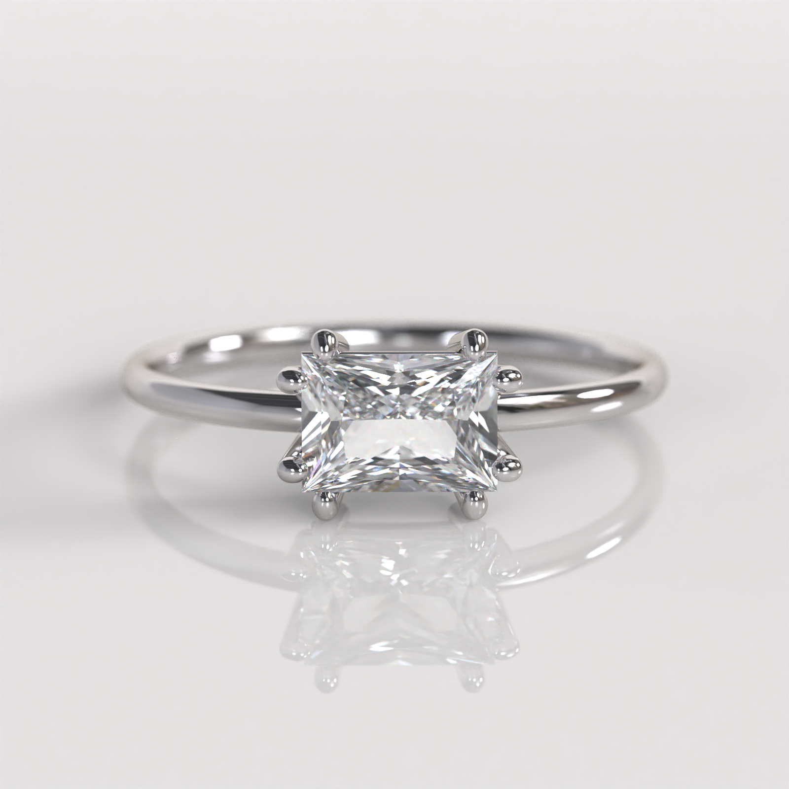 Anillo de Compromiso Regina - Oro Blanco 18K