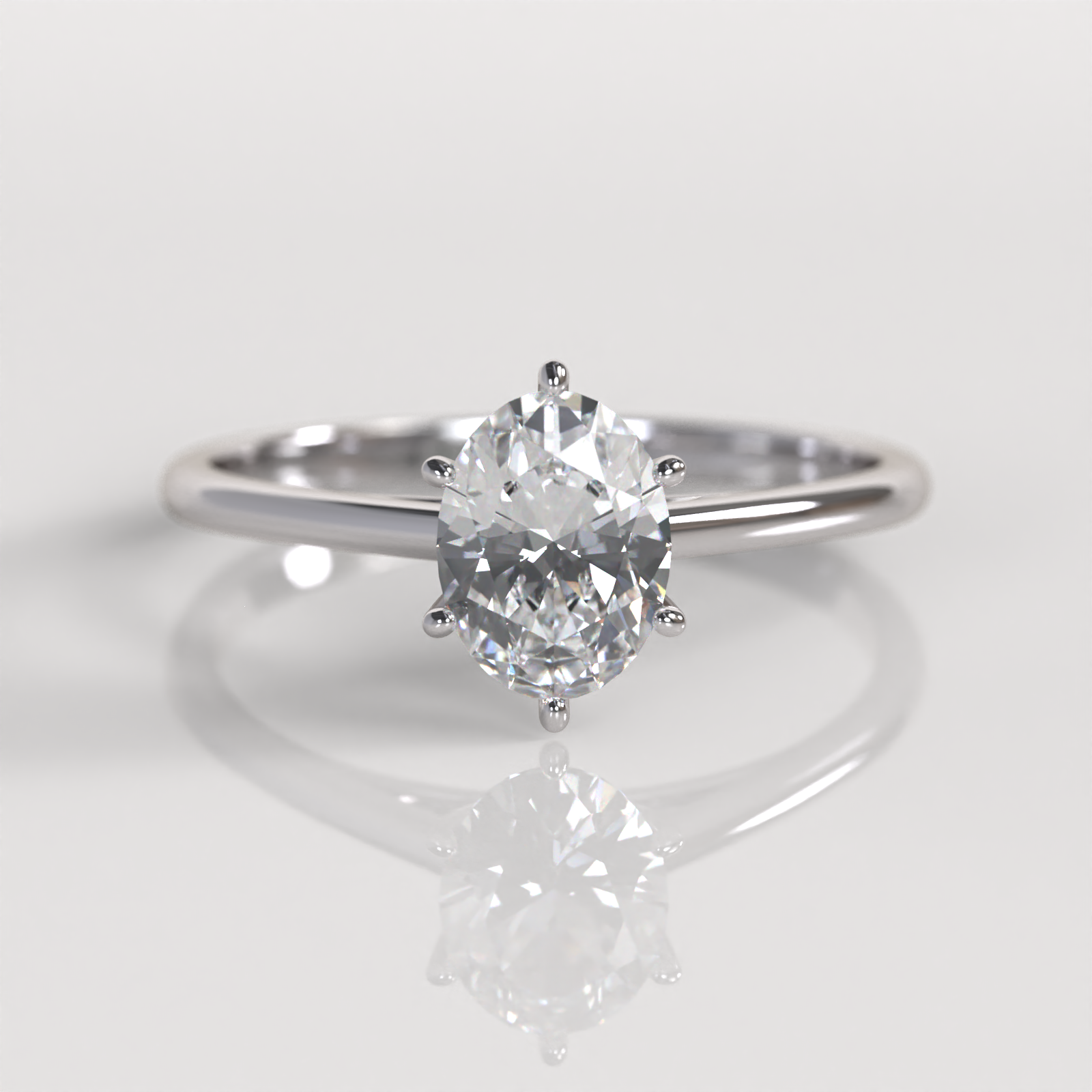 Anillo de Compromiso Susan - Oro Blanco 18K