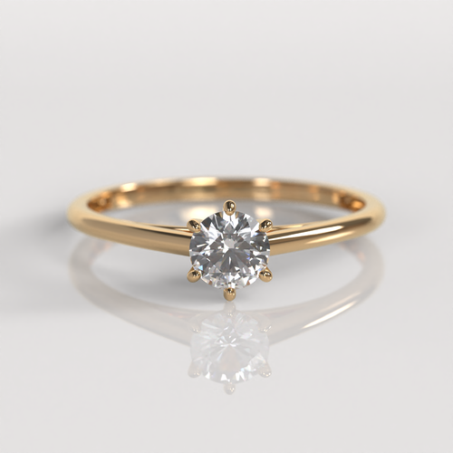 Anillo de Compromiso Agatha - Oro Rosado 18K