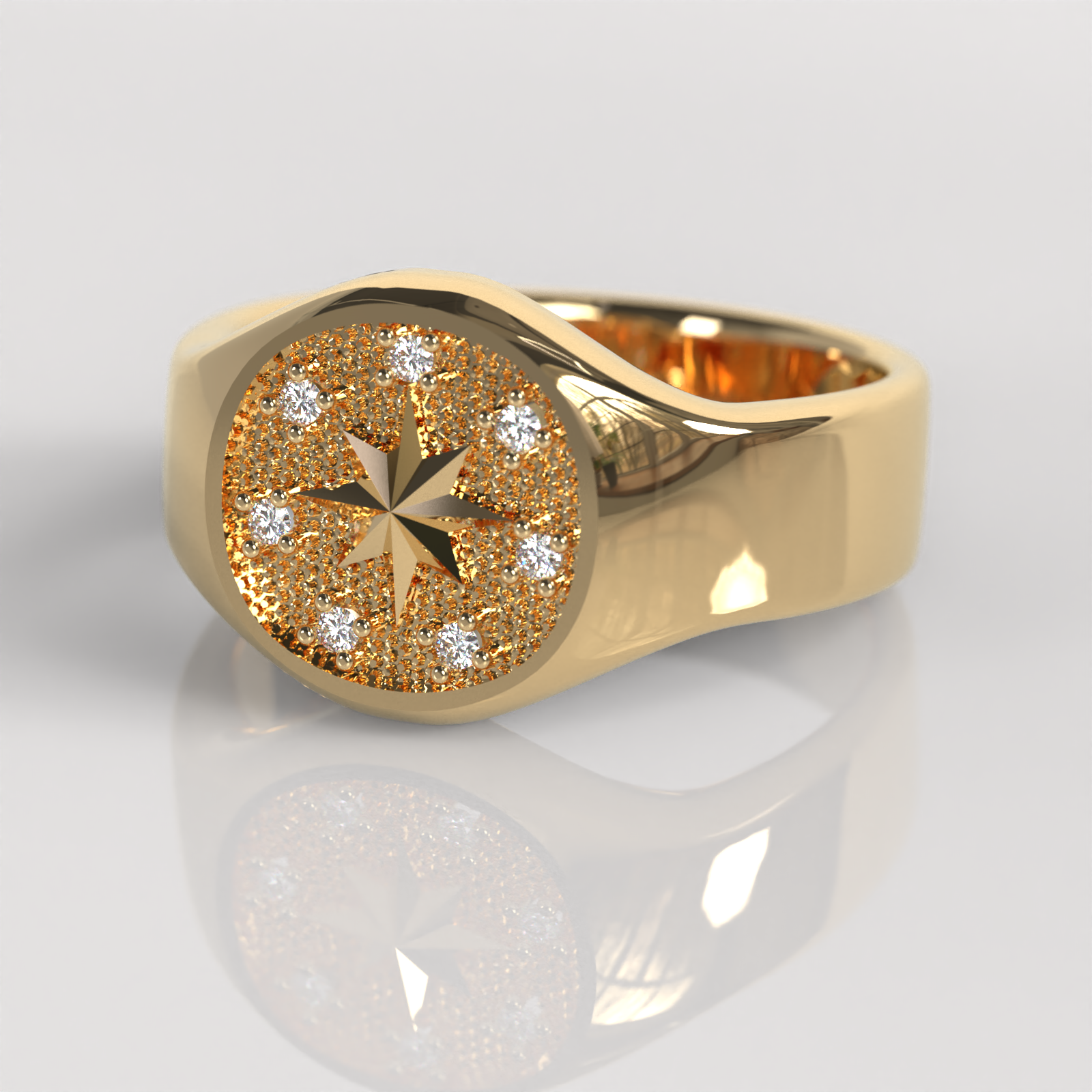Anillo Sello Lucius - Oro Amarillo 18K