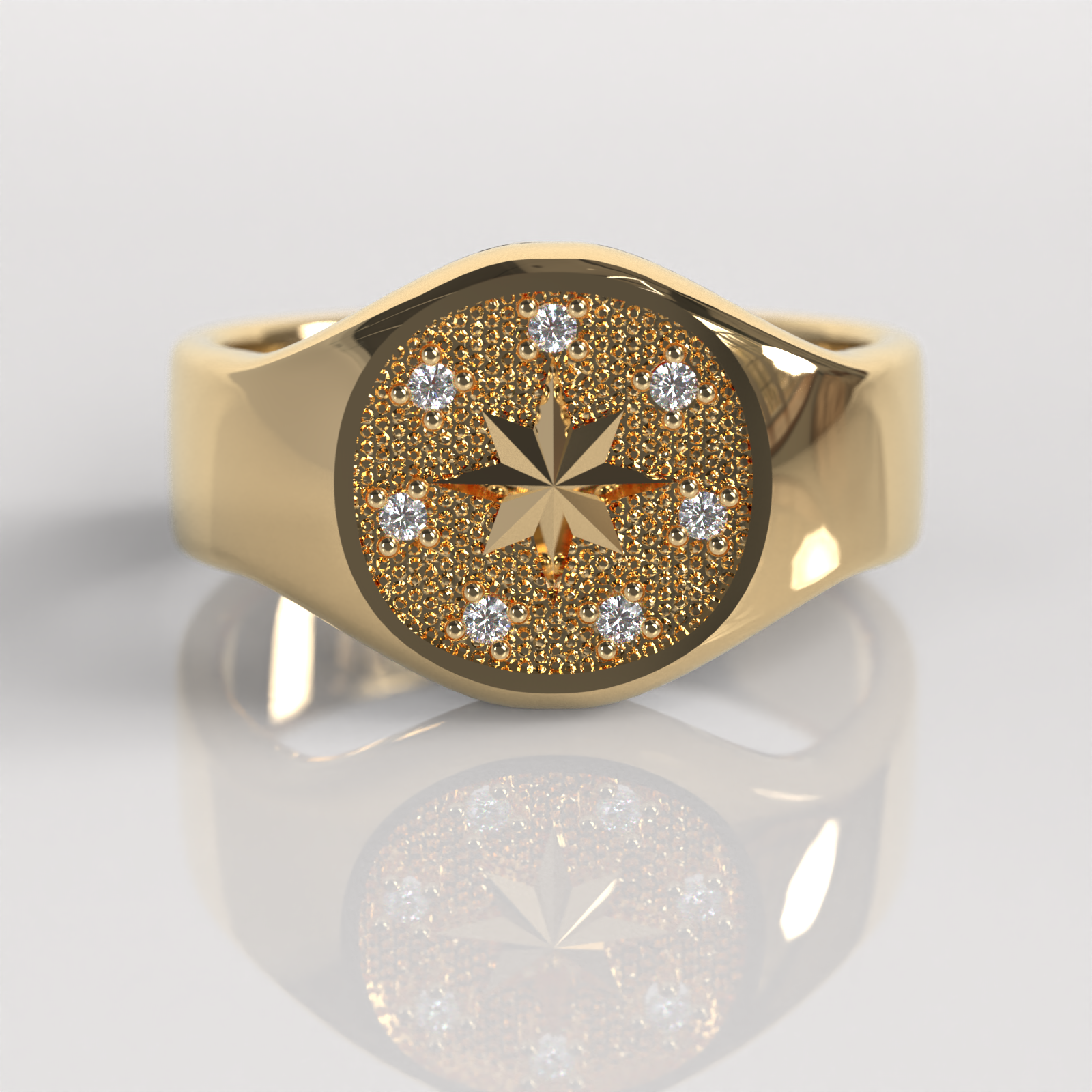 Anillo Sello Lucius - Oro Amarillo 18K